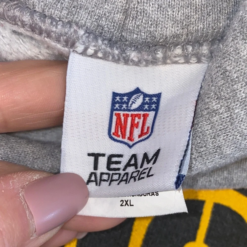 2/$50 Vintage 2008 NFL Team Apparel Pittsburgh Steelers Gray Hoodie Size 2XL - Picture 6 of 7